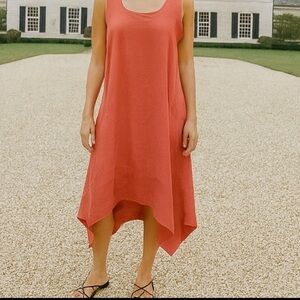NEW Cynthia Rowley, 2X, Coral, Sleeveless, Assymetrical Hem